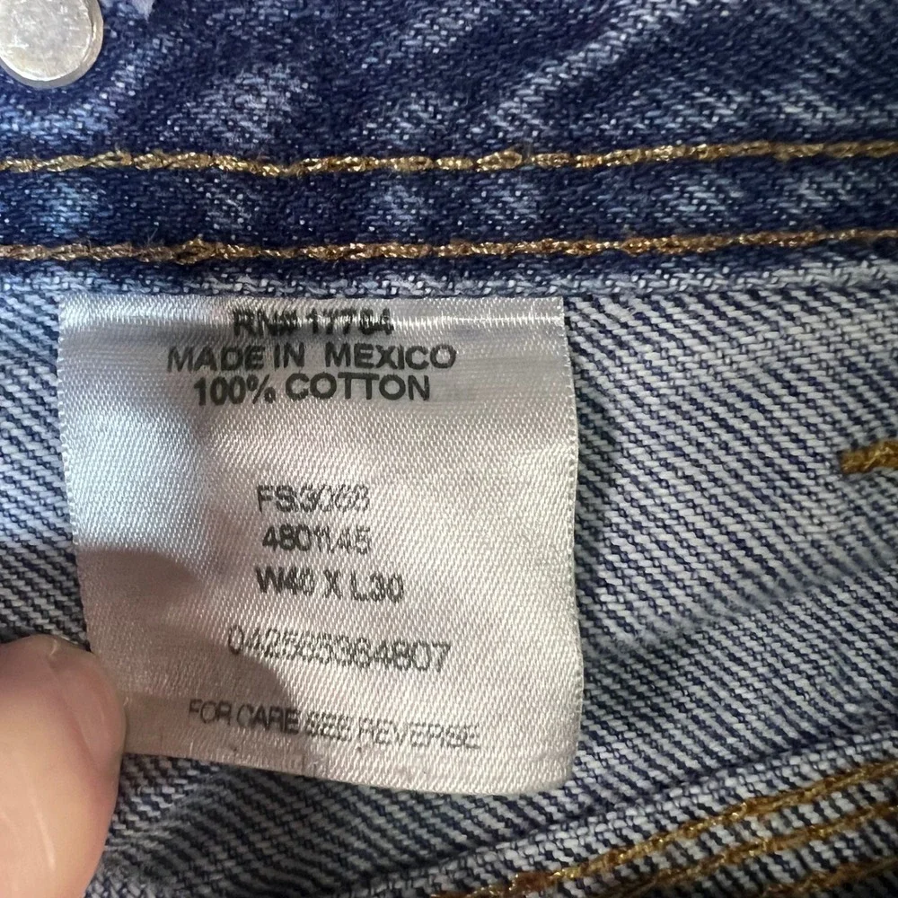 Key Industries Mens Double Knee Front Logger Jeans Blue Denim Work Pants 38x28